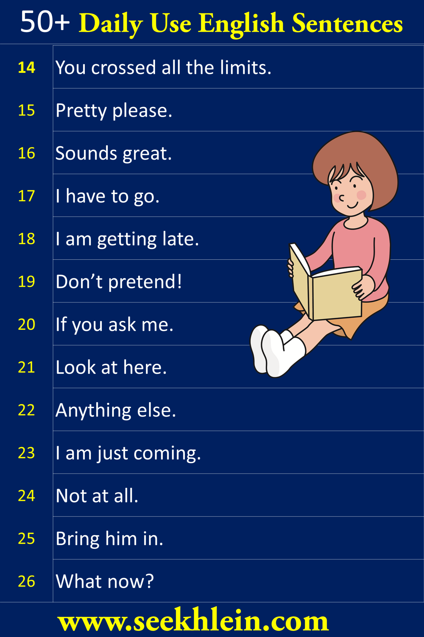 50 English sentences 