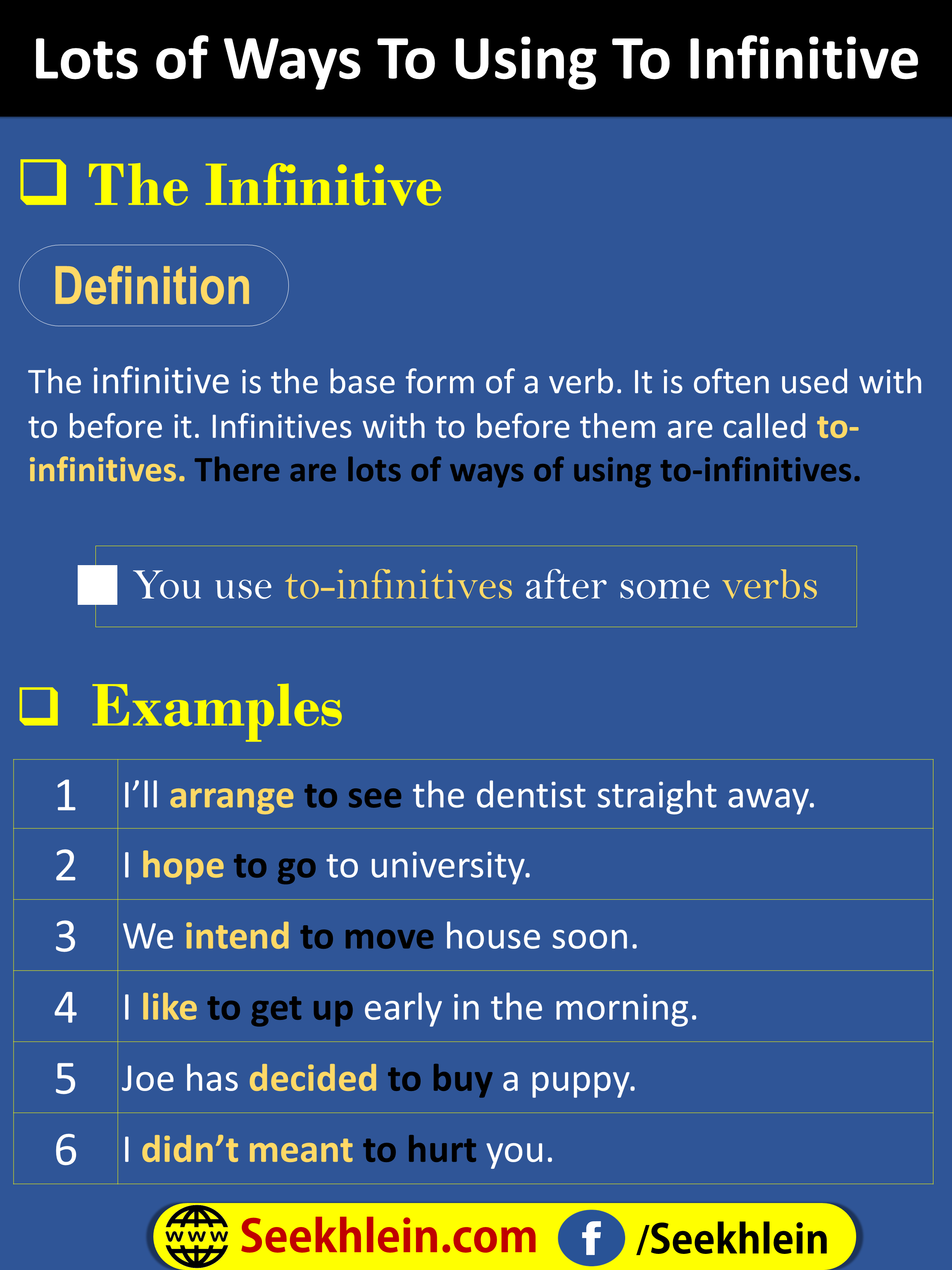 Infinitives With Examples