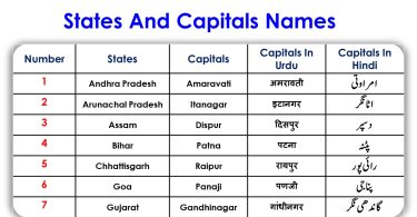 States And Capitals