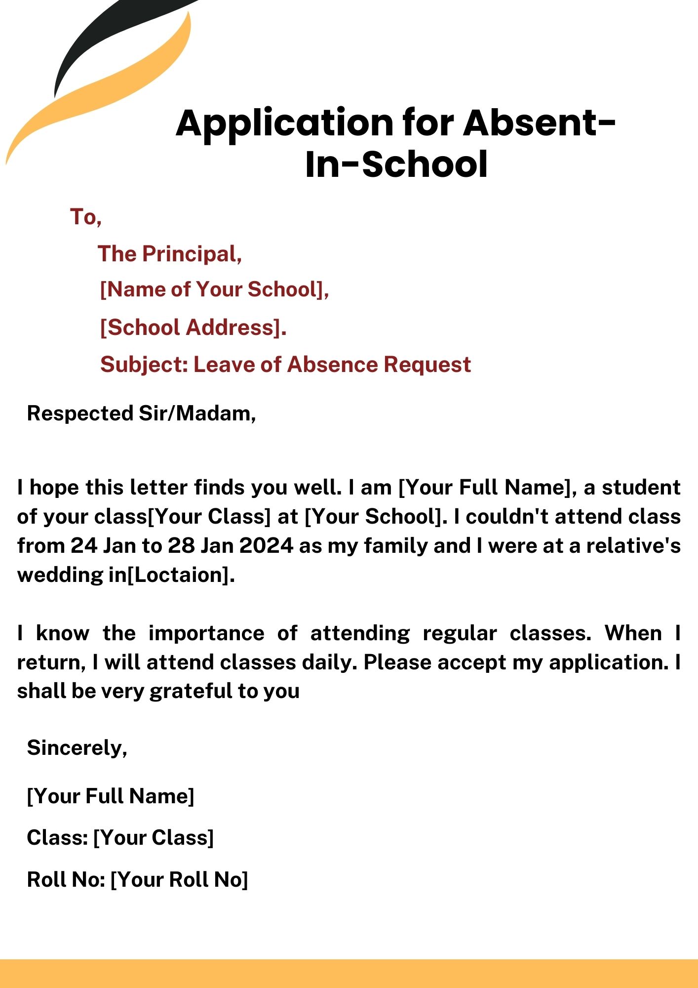  Leave of Absence Request